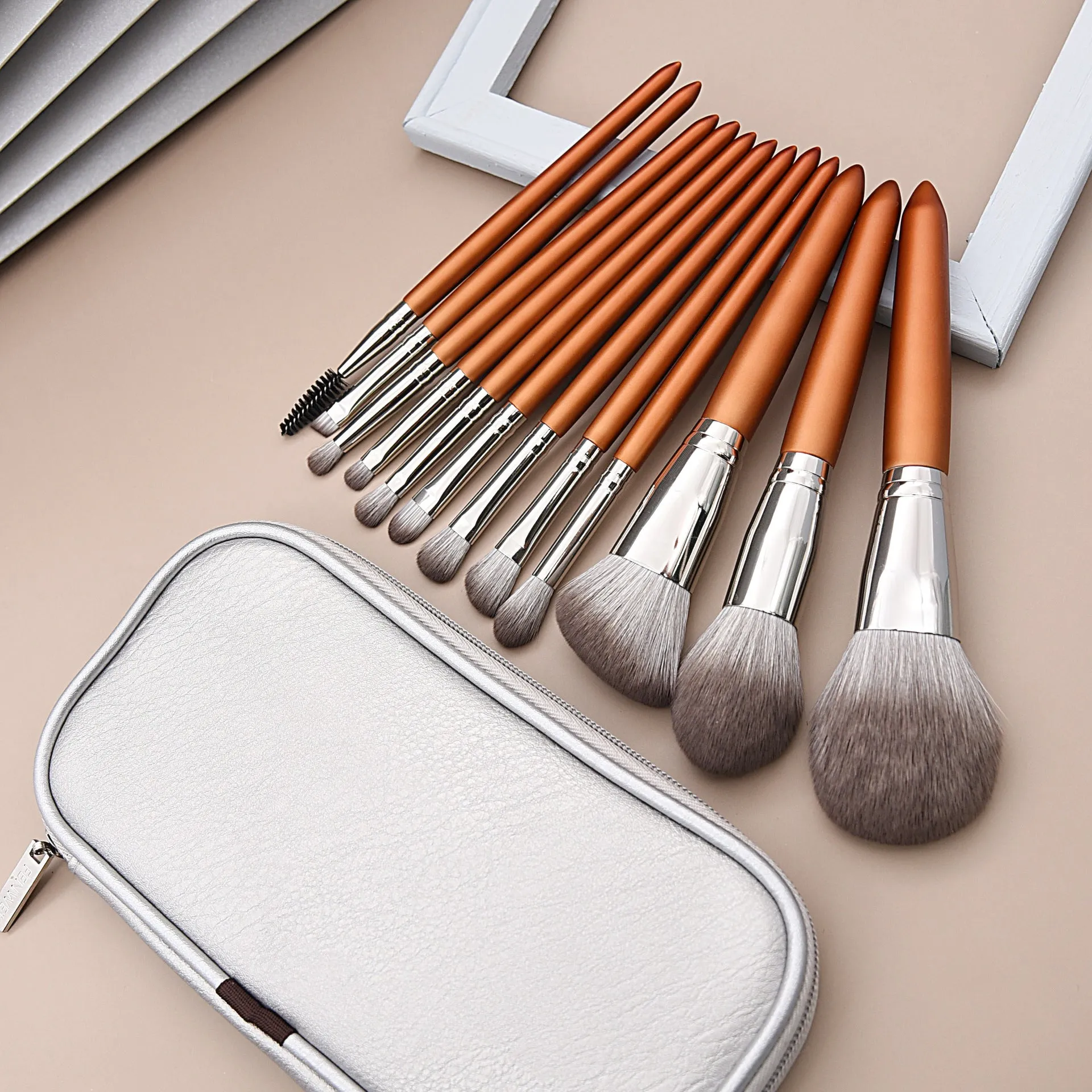 12 PCs Makeup Brushes Soft Powder Brush Eye Shadow Brush