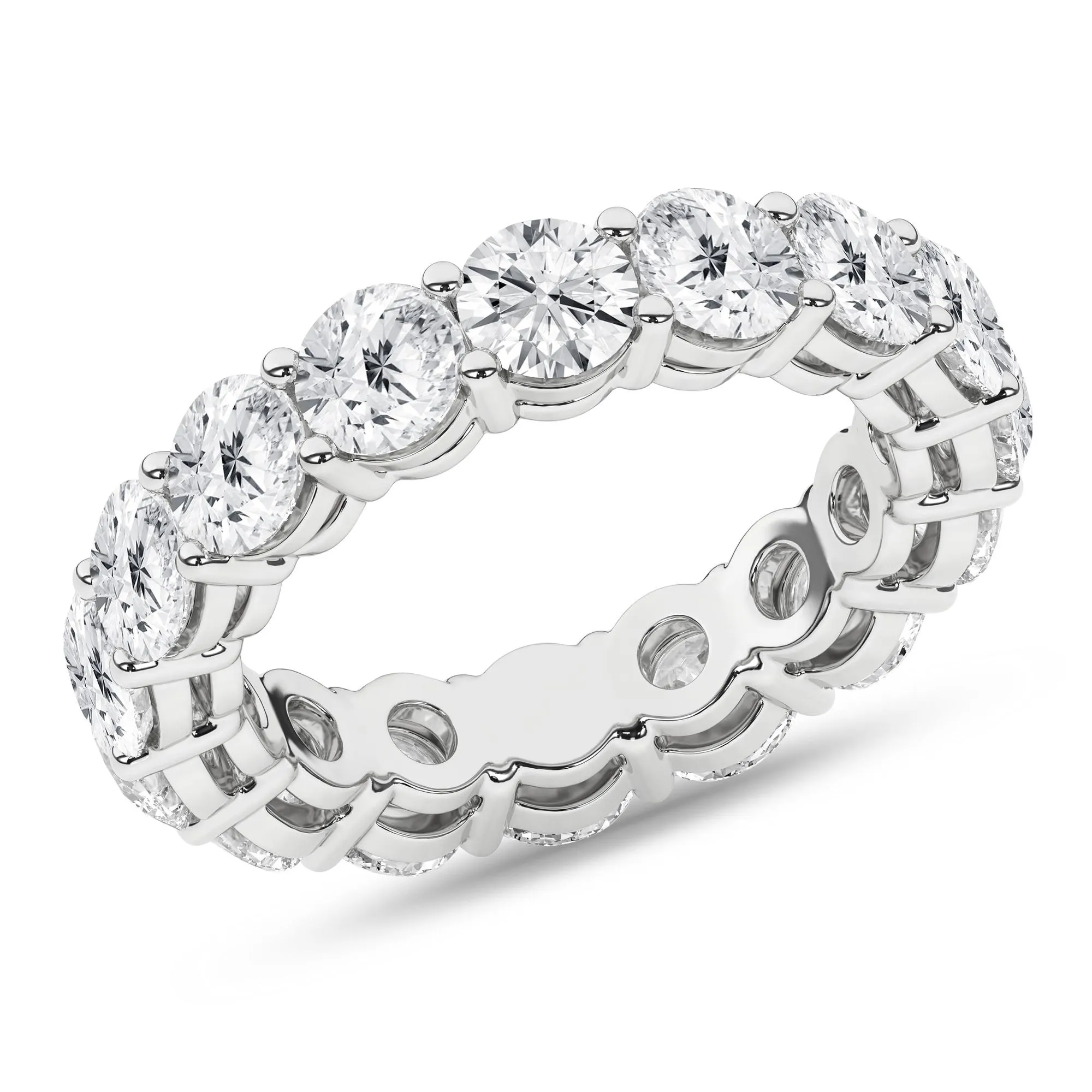 14K White Gold Lab Grown Diamond Eternity Band