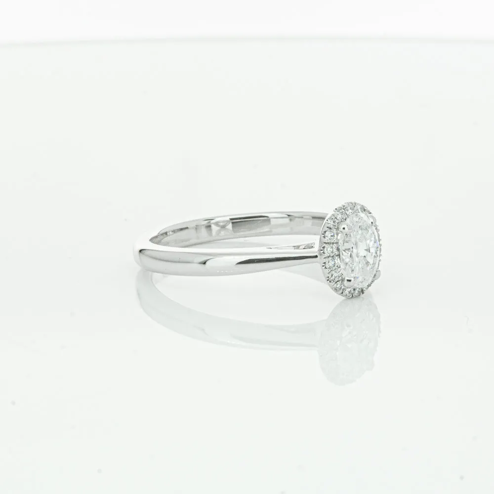 18ct White Gold .50ct Oval Cut Diamond Nina Ring