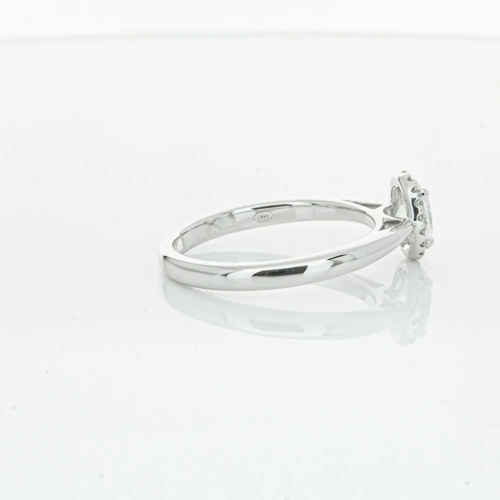 18ct White Gold .50ct Oval Cut Diamond Nina Ring