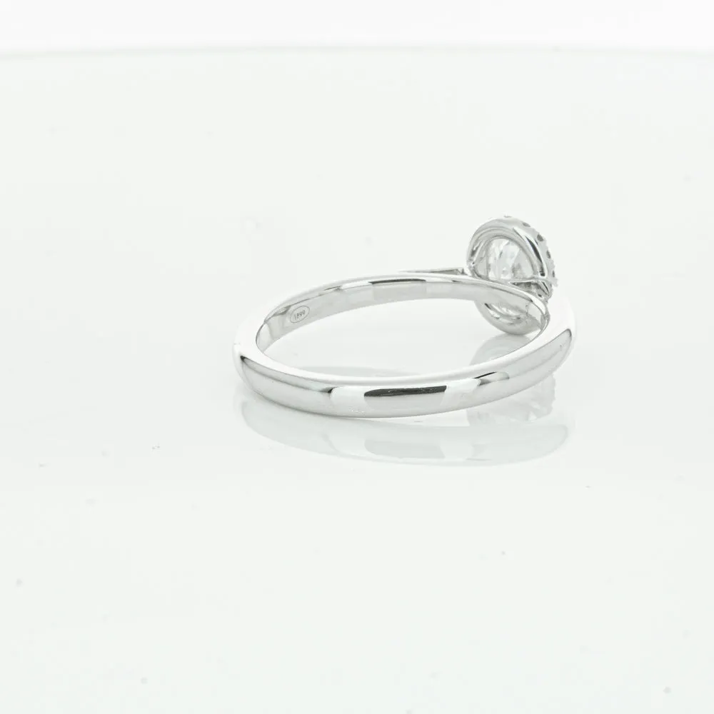 18ct White Gold .50ct Oval Cut Diamond Nina Ring