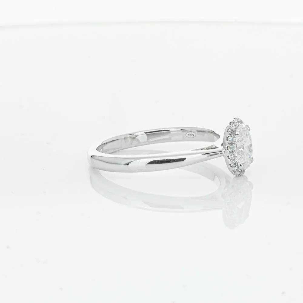 18ct White Gold .50ct Oval Cut Diamond Nina Ring