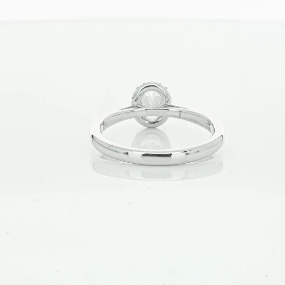 18ct White Gold .50ct Oval Cut Diamond Nina Ring