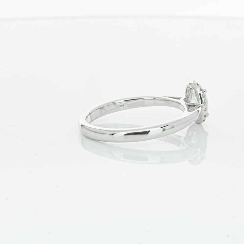 18ct White Gold .50ct Oval Cut Diamond Nina Ring