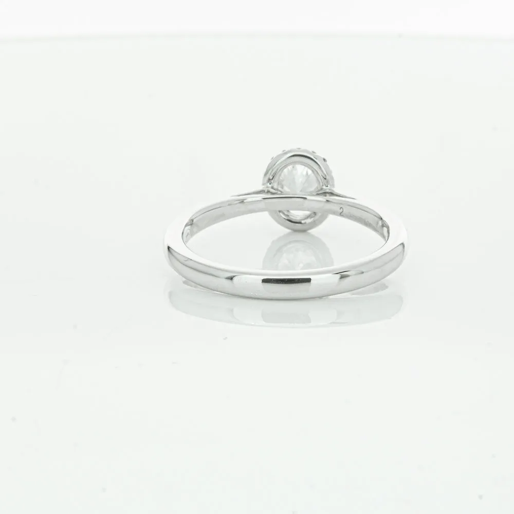 18ct White Gold .50ct Oval Cut Diamond Nina Ring