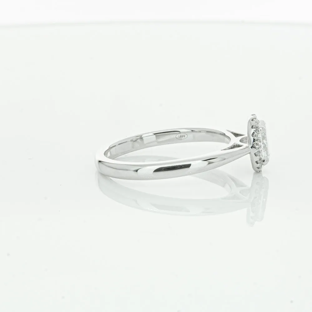 18ct White Gold .50ct Oval Cut Diamond Nina Ring