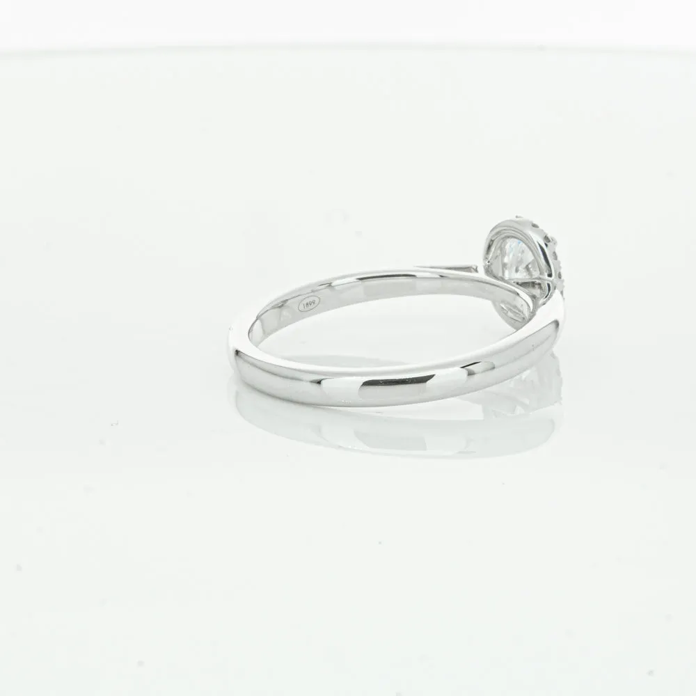 18ct White Gold .50ct Oval Cut Diamond Nina Ring