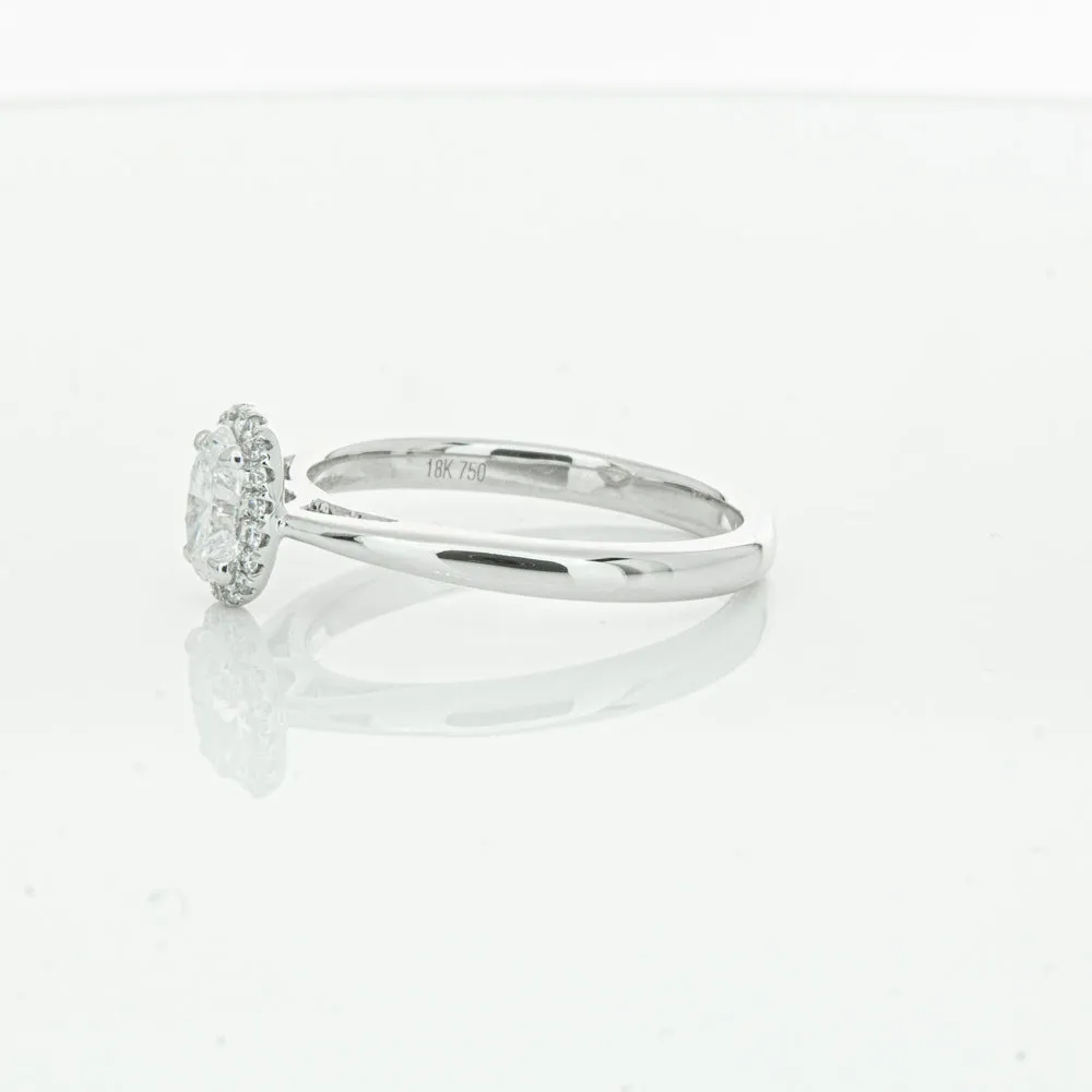 18ct White Gold .50ct Oval Cut Diamond Nina Ring