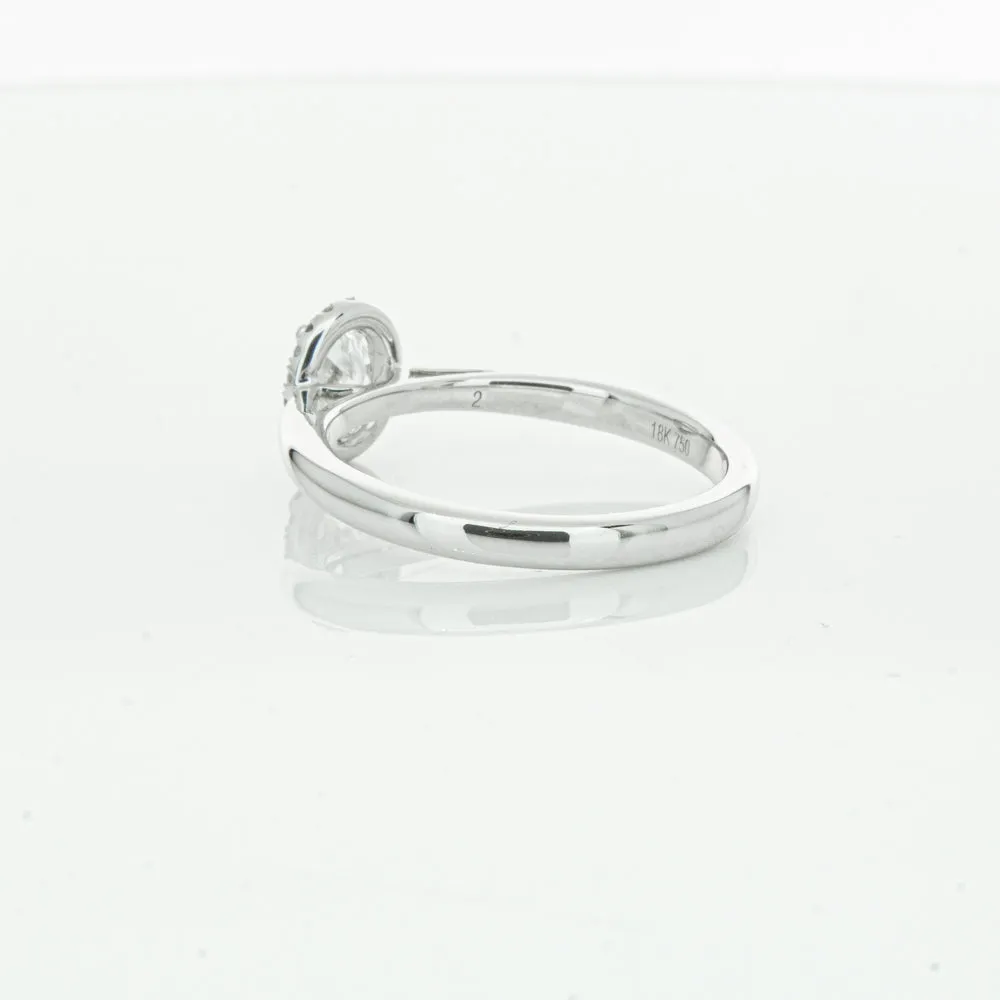 18ct White Gold .50ct Oval Cut Diamond Nina Ring