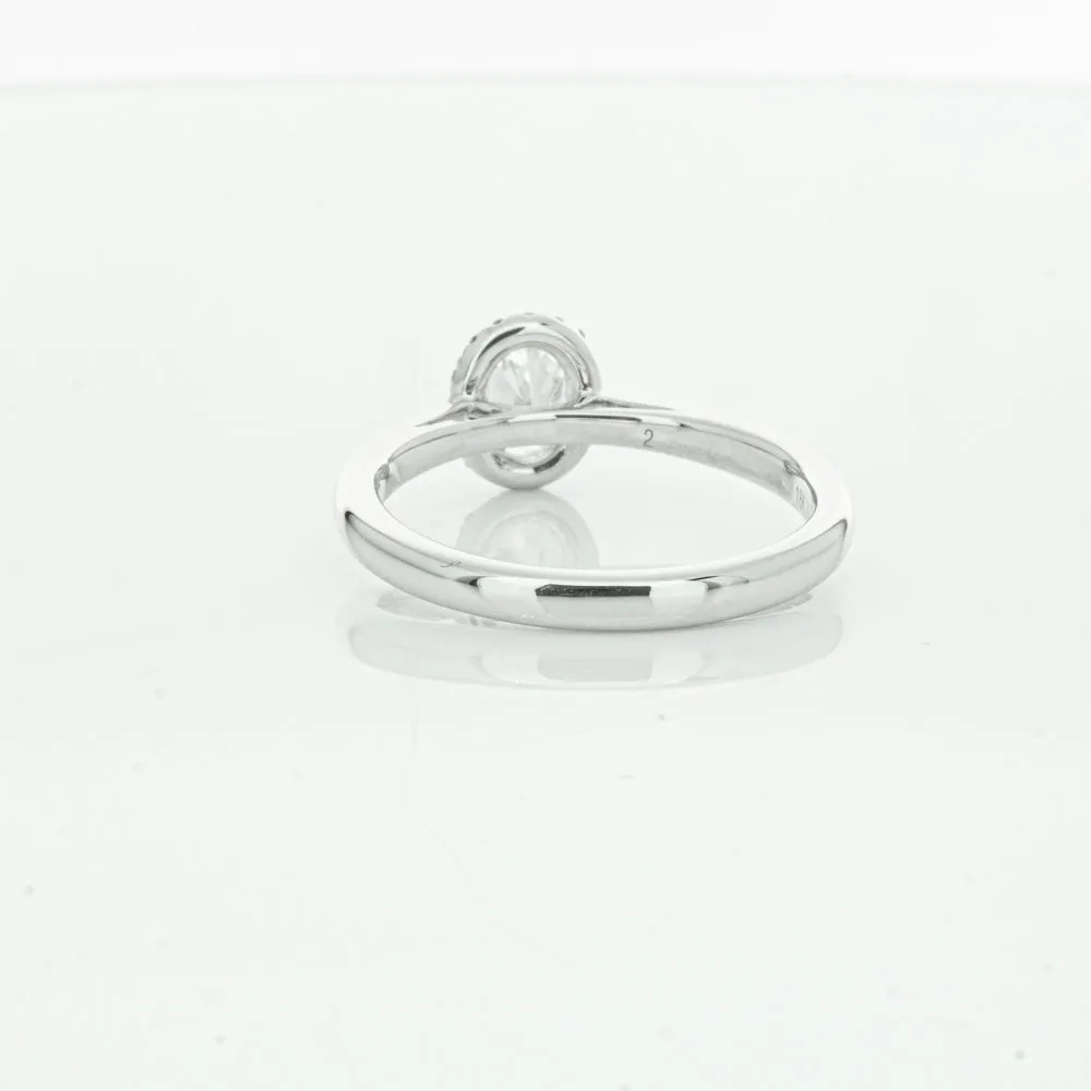 18ct White Gold .50ct Oval Cut Diamond Nina Ring