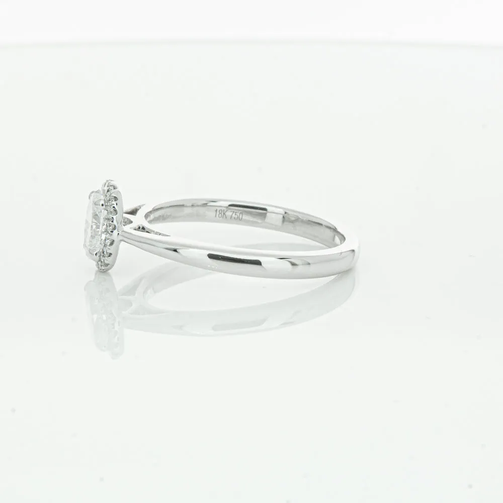 18ct White Gold .50ct Oval Cut Diamond Nina Ring