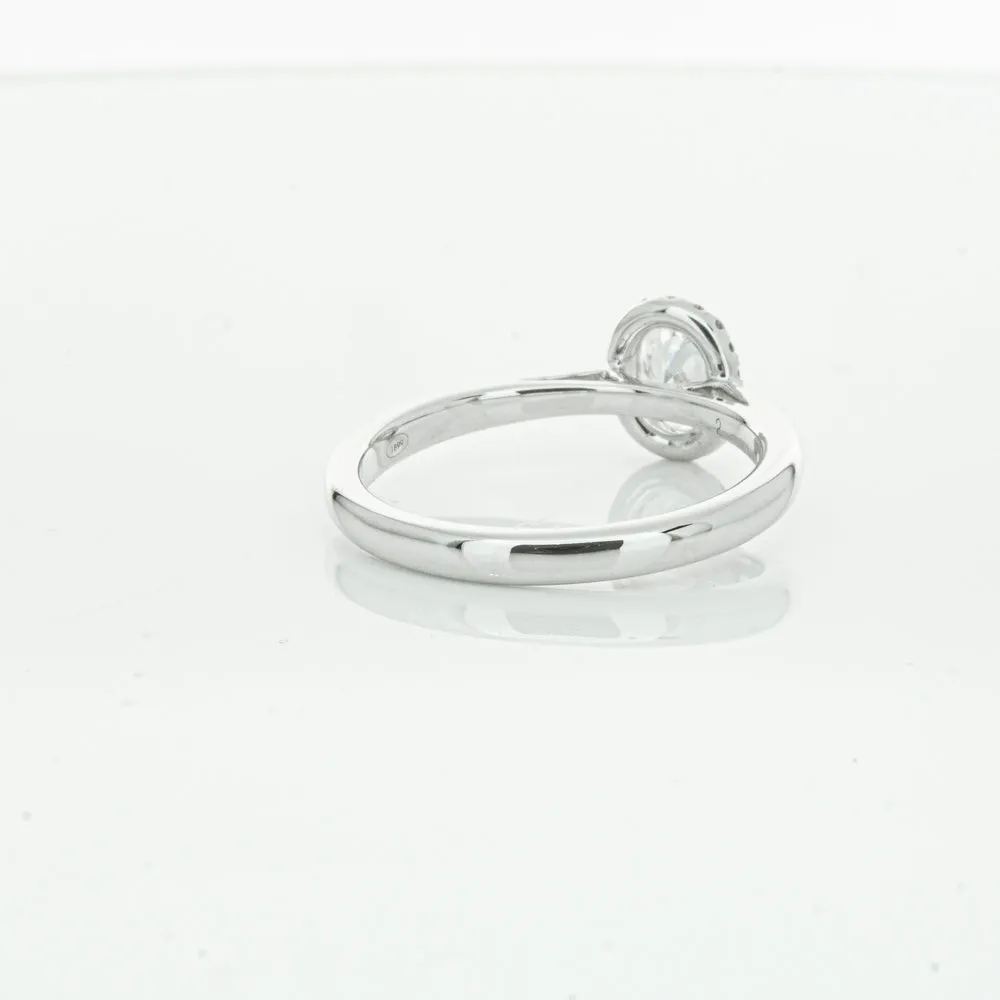 18ct White Gold .50ct Oval Cut Diamond Nina Ring