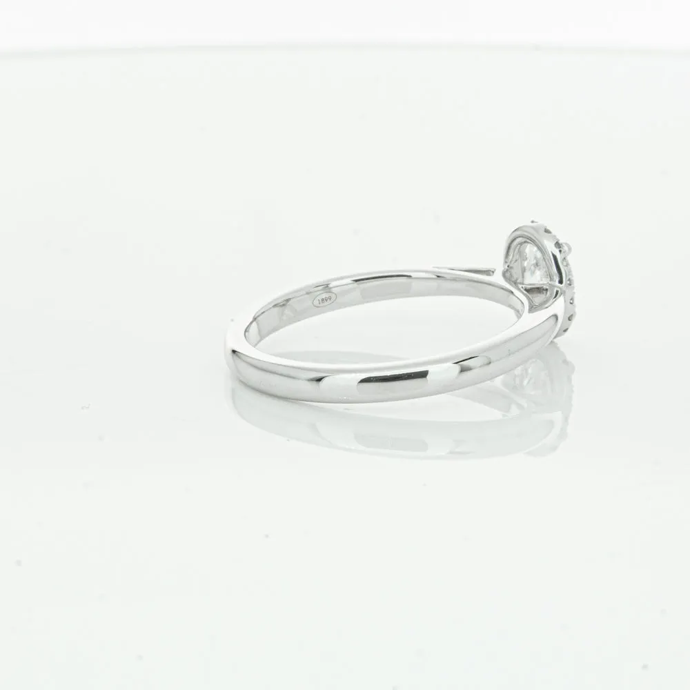 18ct White Gold .50ct Oval Cut Diamond Nina Ring