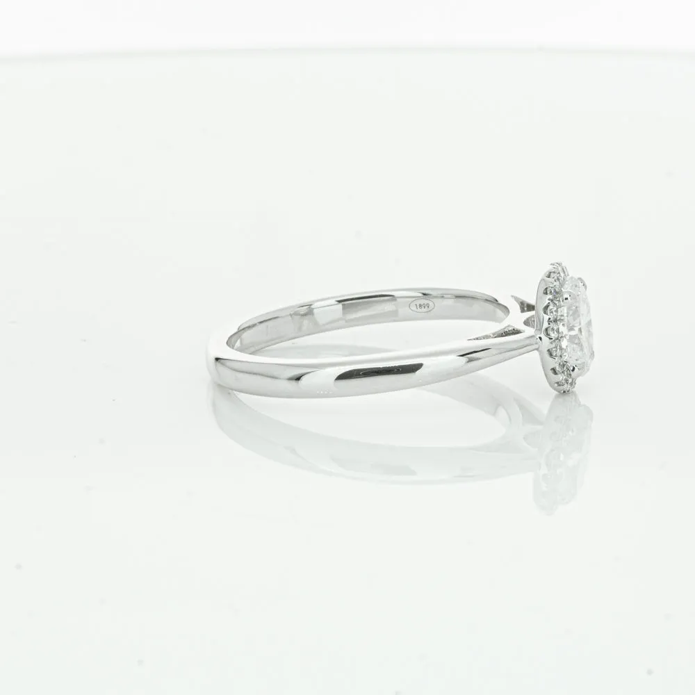 18ct White Gold .50ct Oval Cut Diamond Nina Ring