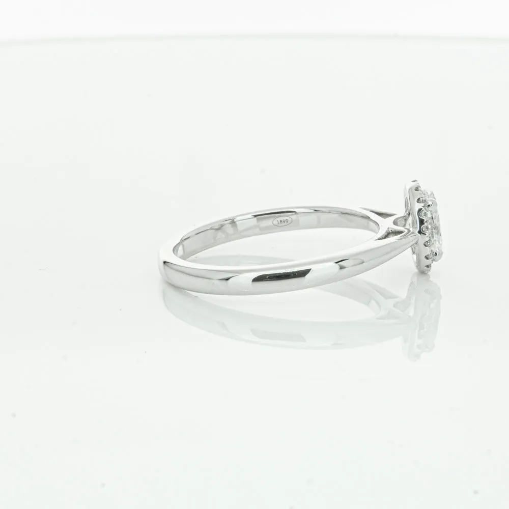 18ct White Gold .50ct Oval Cut Diamond Nina Ring