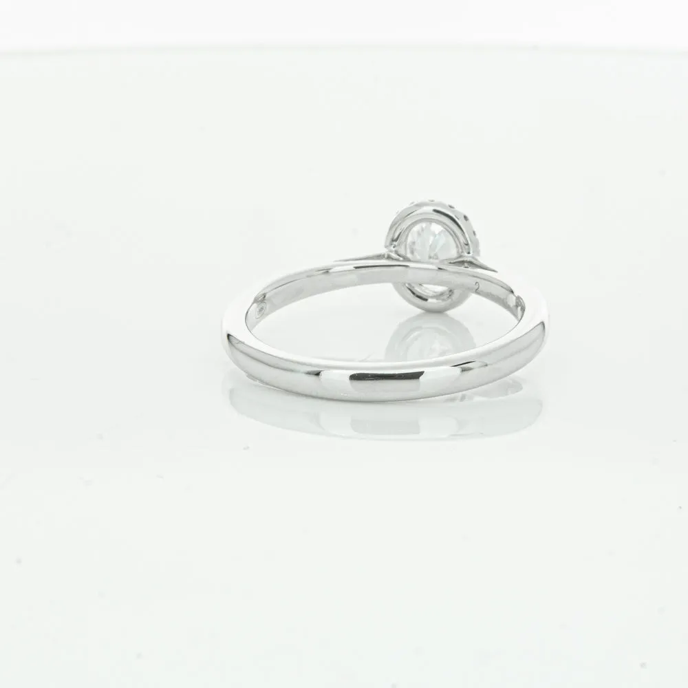 18ct White Gold .50ct Oval Cut Diamond Nina Ring