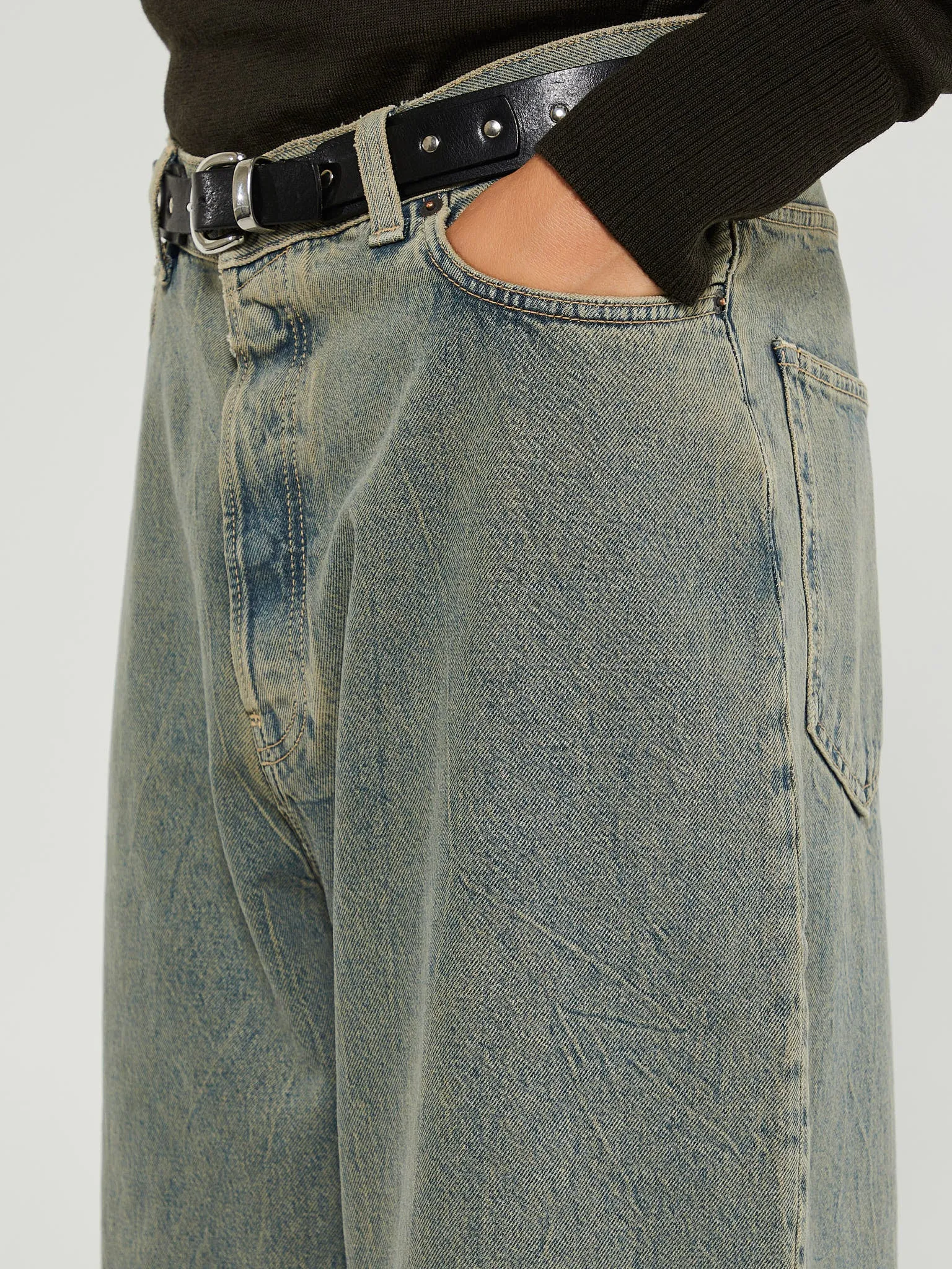 2023M Super Baggy Fit Jeans in Blue and Beige