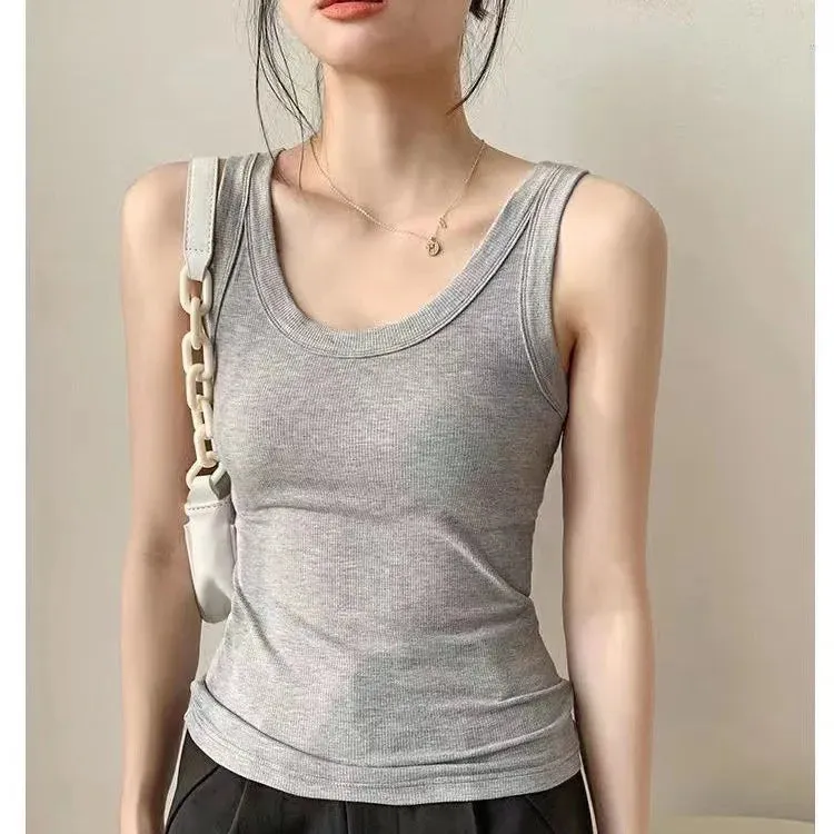 2024 Summer Sexy Sleeveless Basic Tank Top