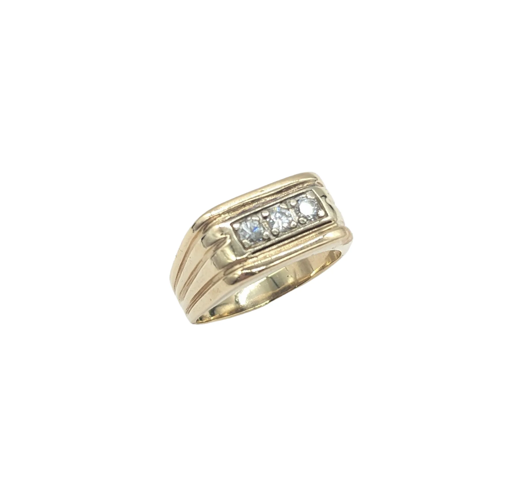 3 Inline 1/3 Carat Diamond Men's Ring