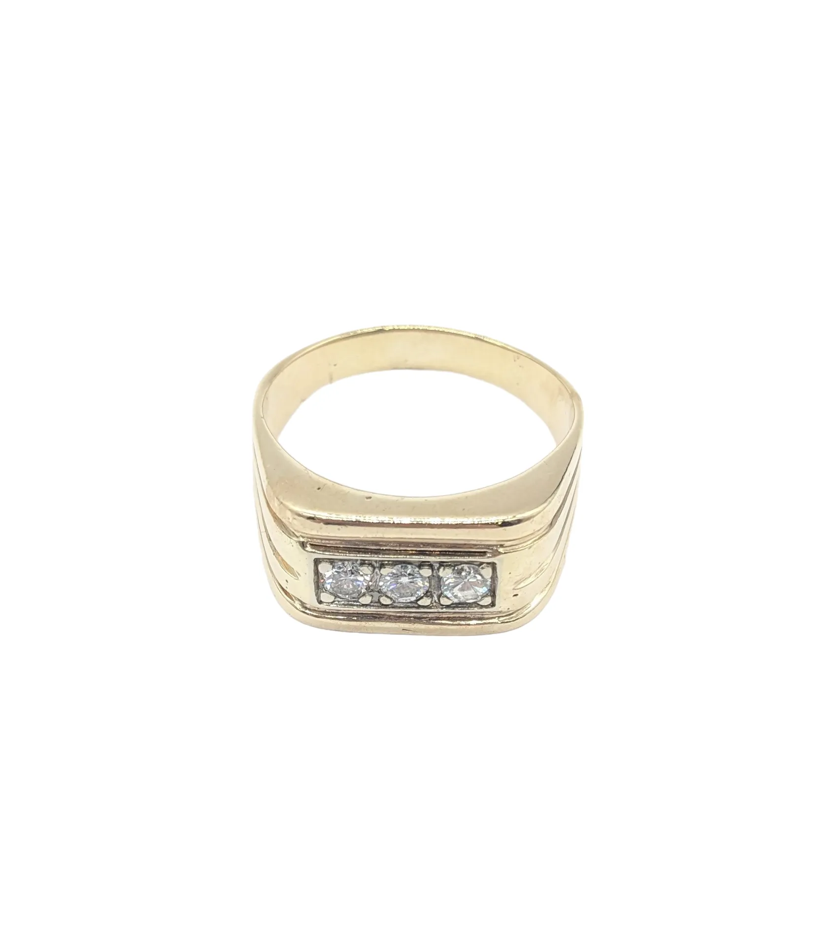 3 Inline 1/3 Carat Diamond Men's Ring