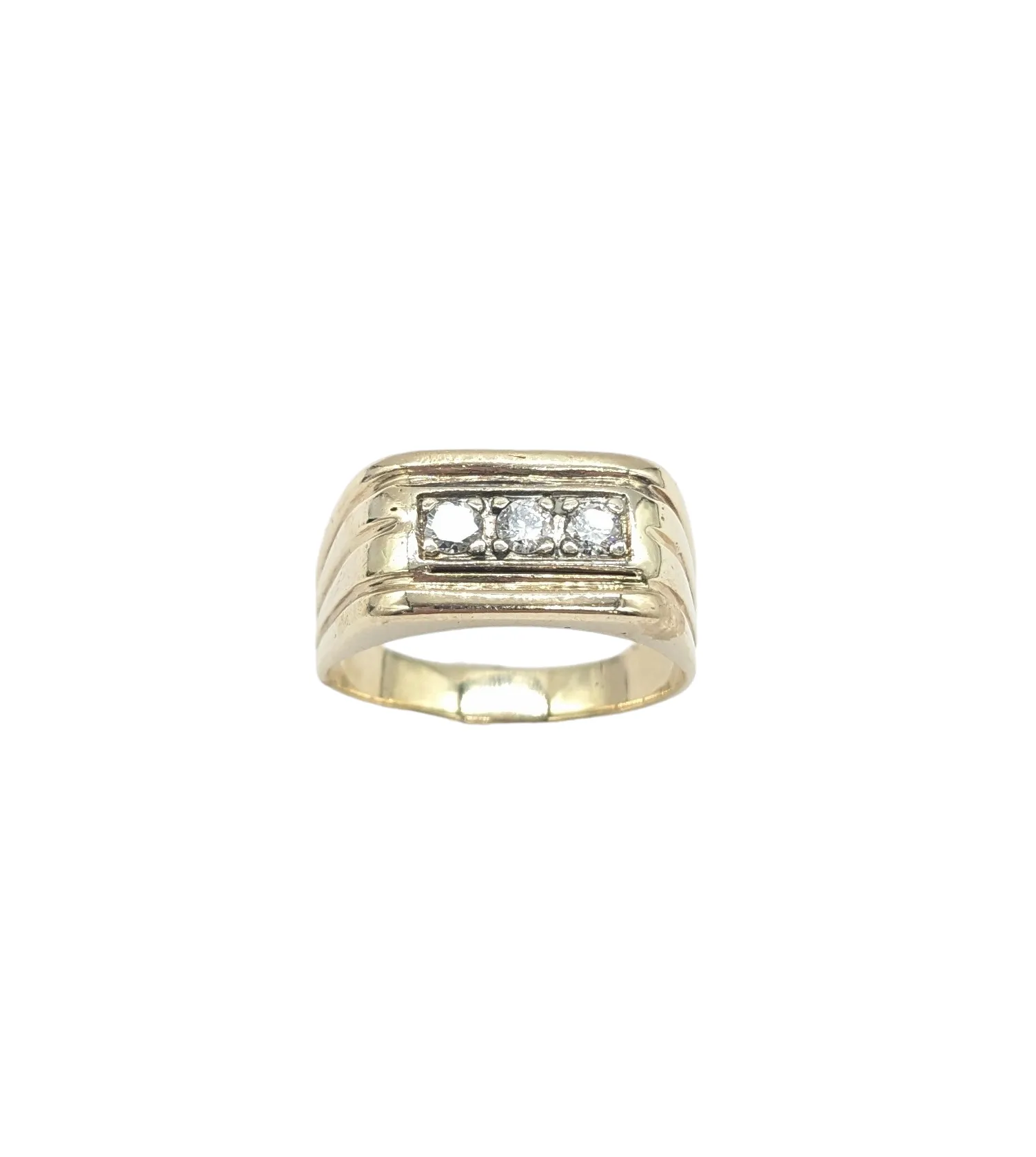 3 Inline 1/3 Carat Diamond Men's Ring