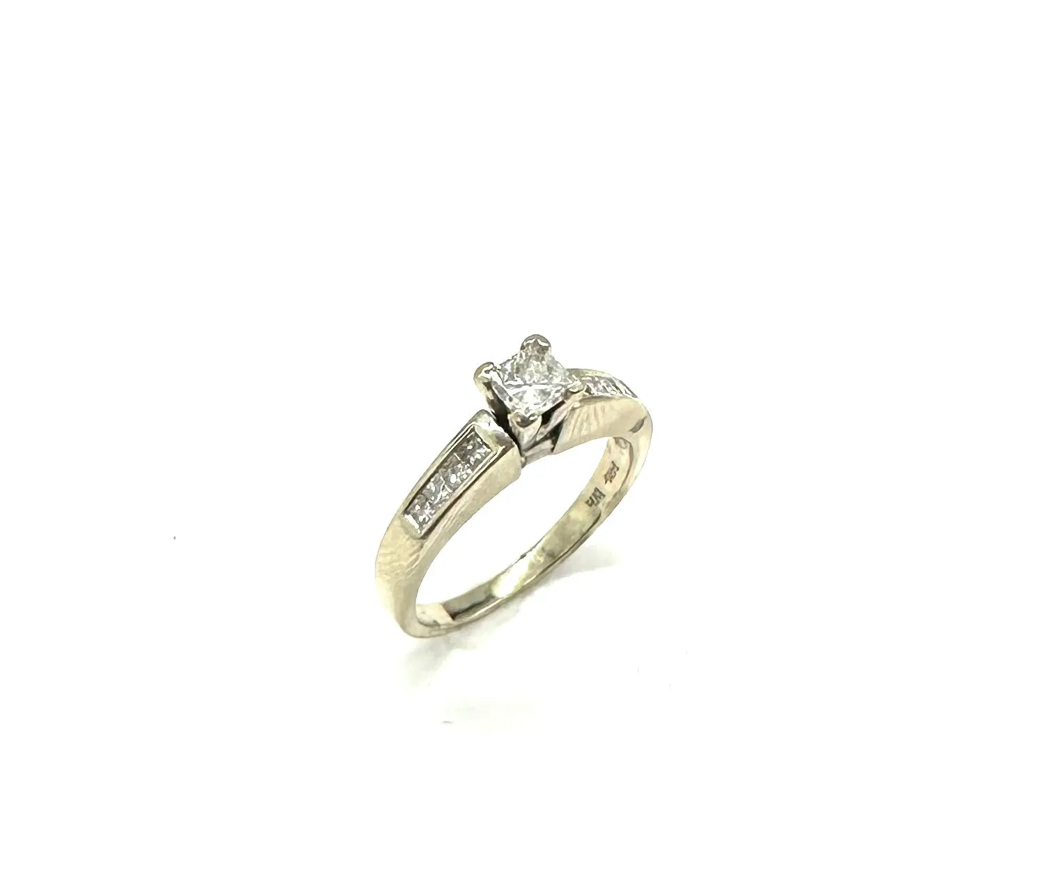 3/4 CTW Cathedral Style Set Princess Cut Diamond Ring