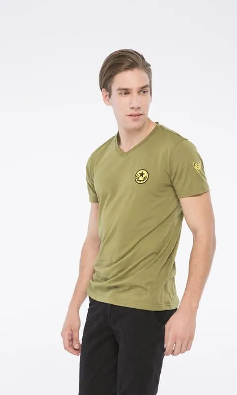 39037 Solid Casual T-Shirt - Dark Green