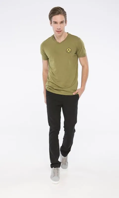 39037 Solid Casual T-Shirt - Dark Green