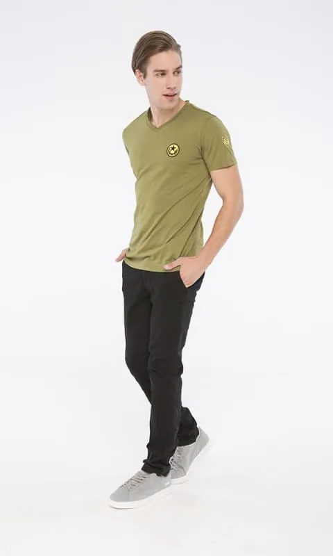 39037 Solid Casual T-Shirt - Dark Green