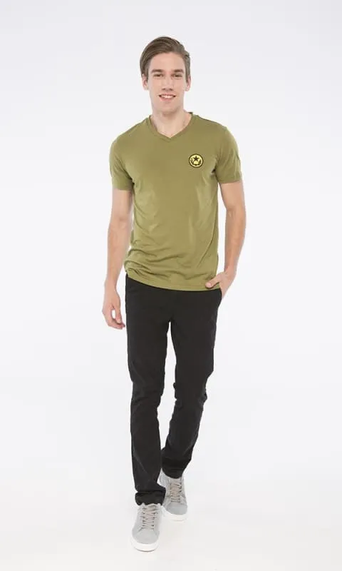 39037 Solid Casual T-Shirt - Dark Green