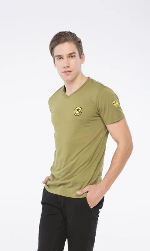 39037 Solid Casual T-Shirt - Dark Green