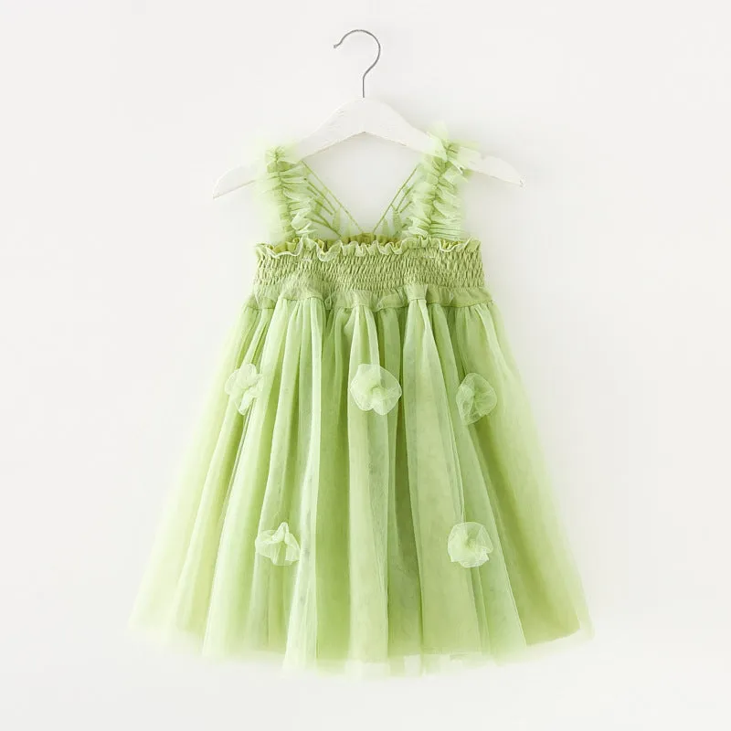 3D Butterfly Princess Dress With Lace Skirt