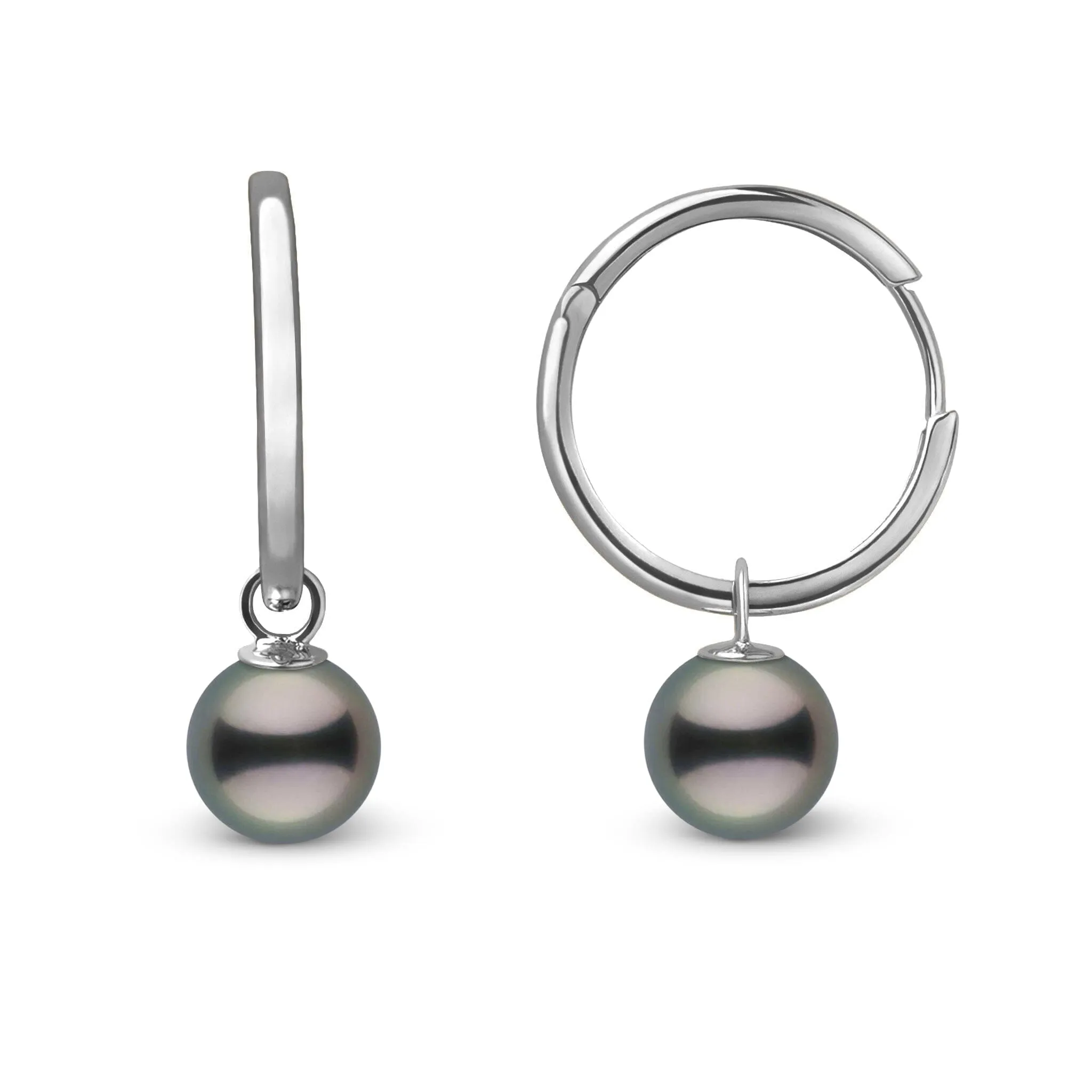 8.0-9.0 mm Tahitian Pearl Endless Hoop Earrings