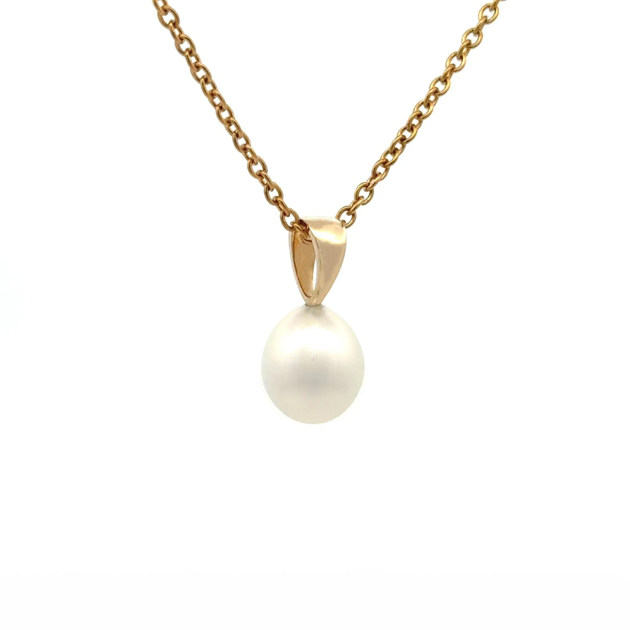 9K Yellow Gold Australian South Sea 8-9mm Cultured Pearl Pendant