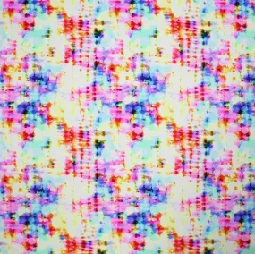 Abstract Rainbow Printed Spandex Fabric | Blue Moon Fabrics