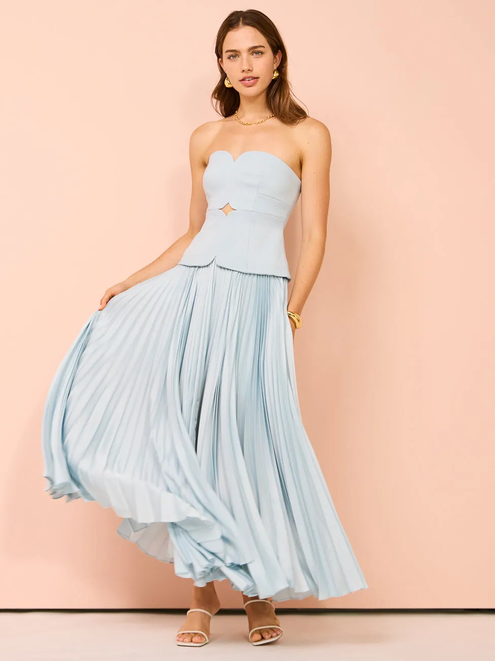 Acler Avonlea Midi Dress in Celeste Blue