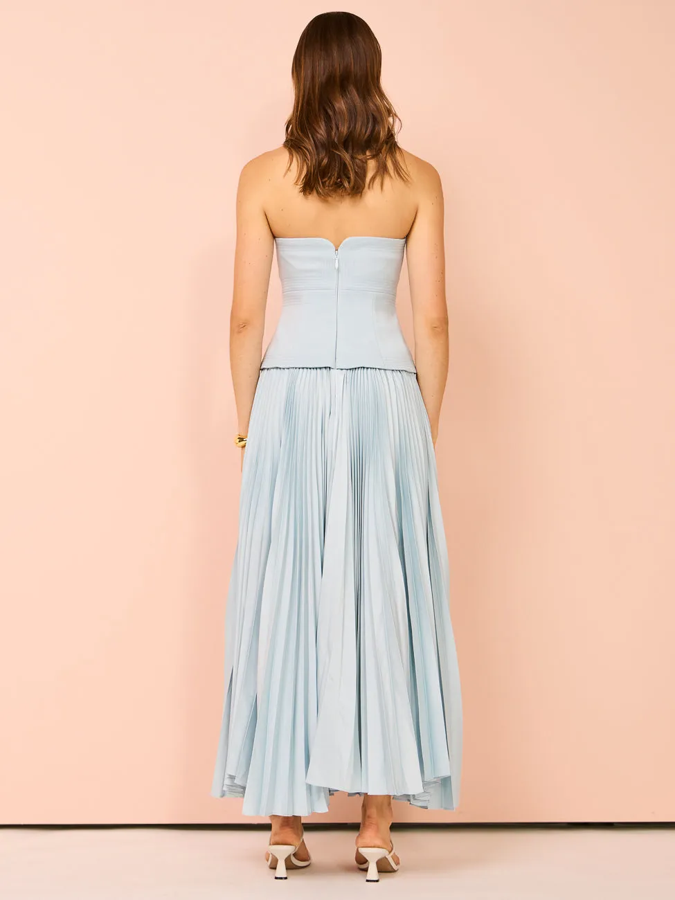 Acler Avonlea Midi Dress in Celeste Blue