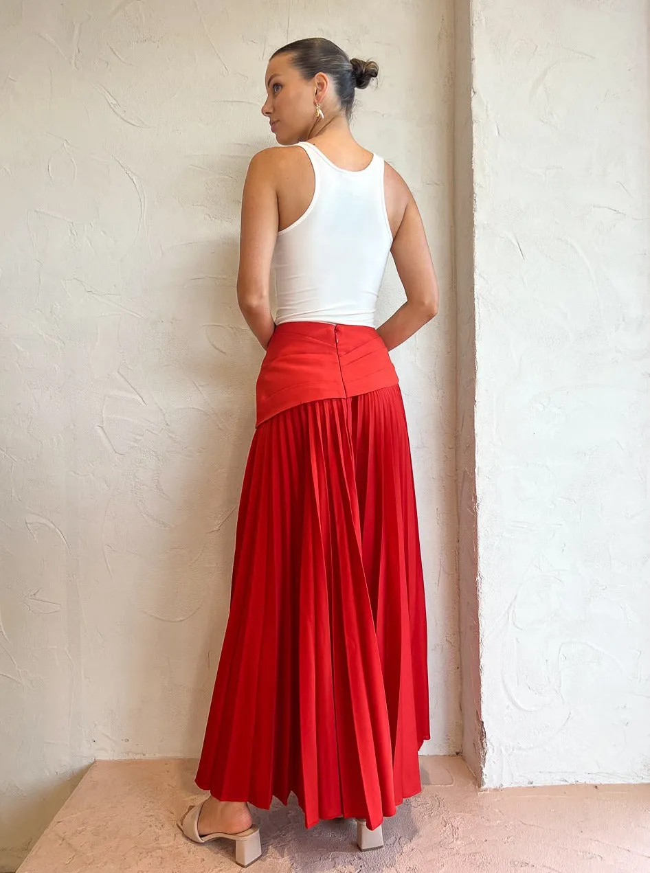 Acler Marion Skirt in Scarlet