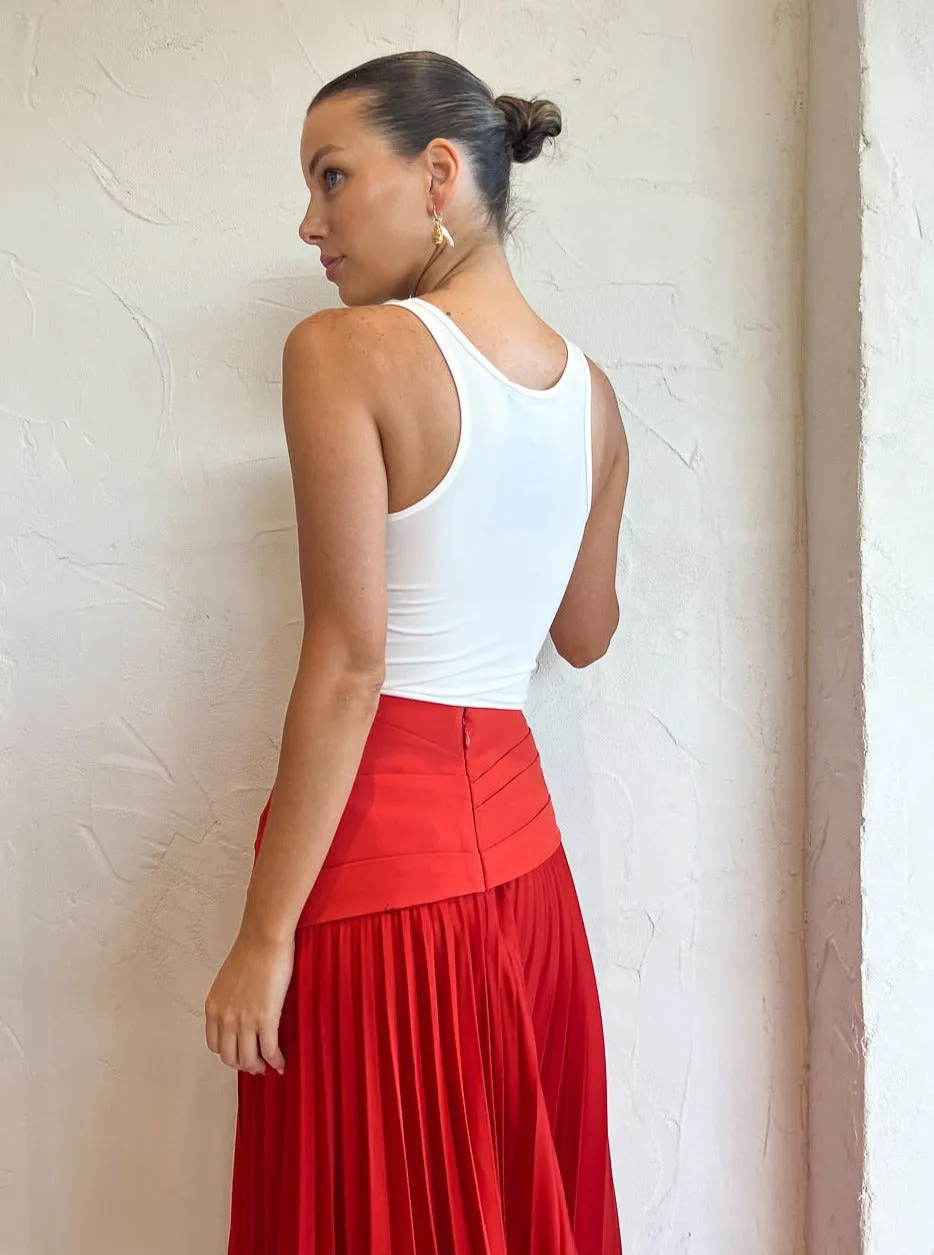 Acler Marion Skirt in Scarlet