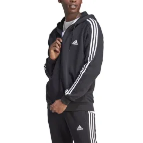 Adidas Mens Essentials Fleece 3-Stripes Full-Zip Hoodie