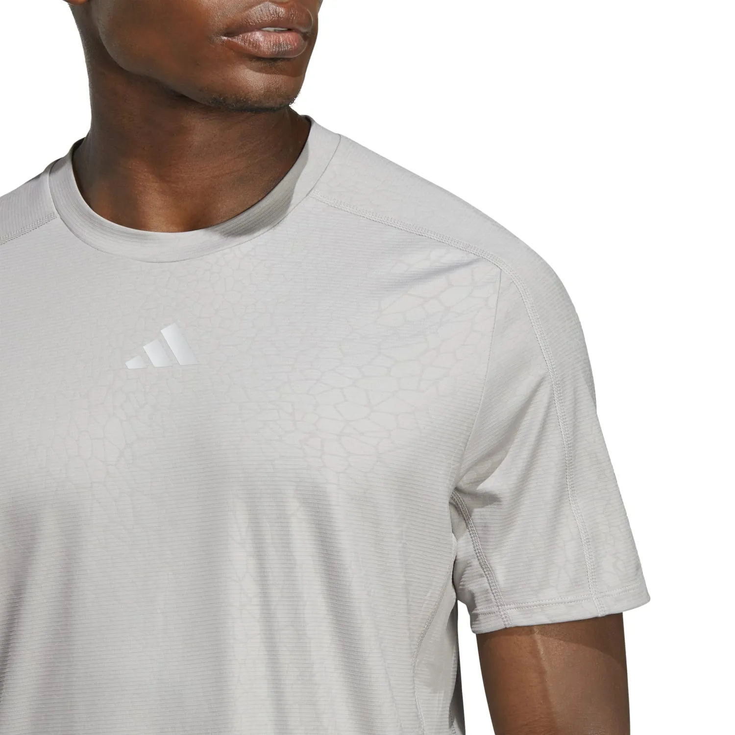 Adidas Training Men Workout PU Print Tee Grey IC2109