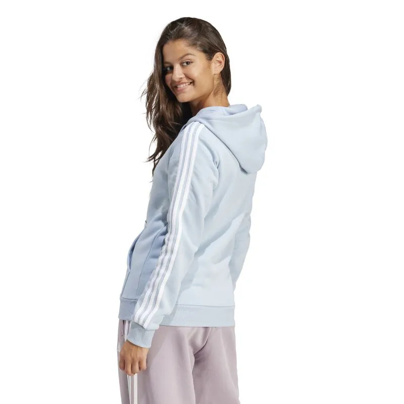 Adidas Womens Essentials Fleece 3-Stripes Full-Zip Hoodie