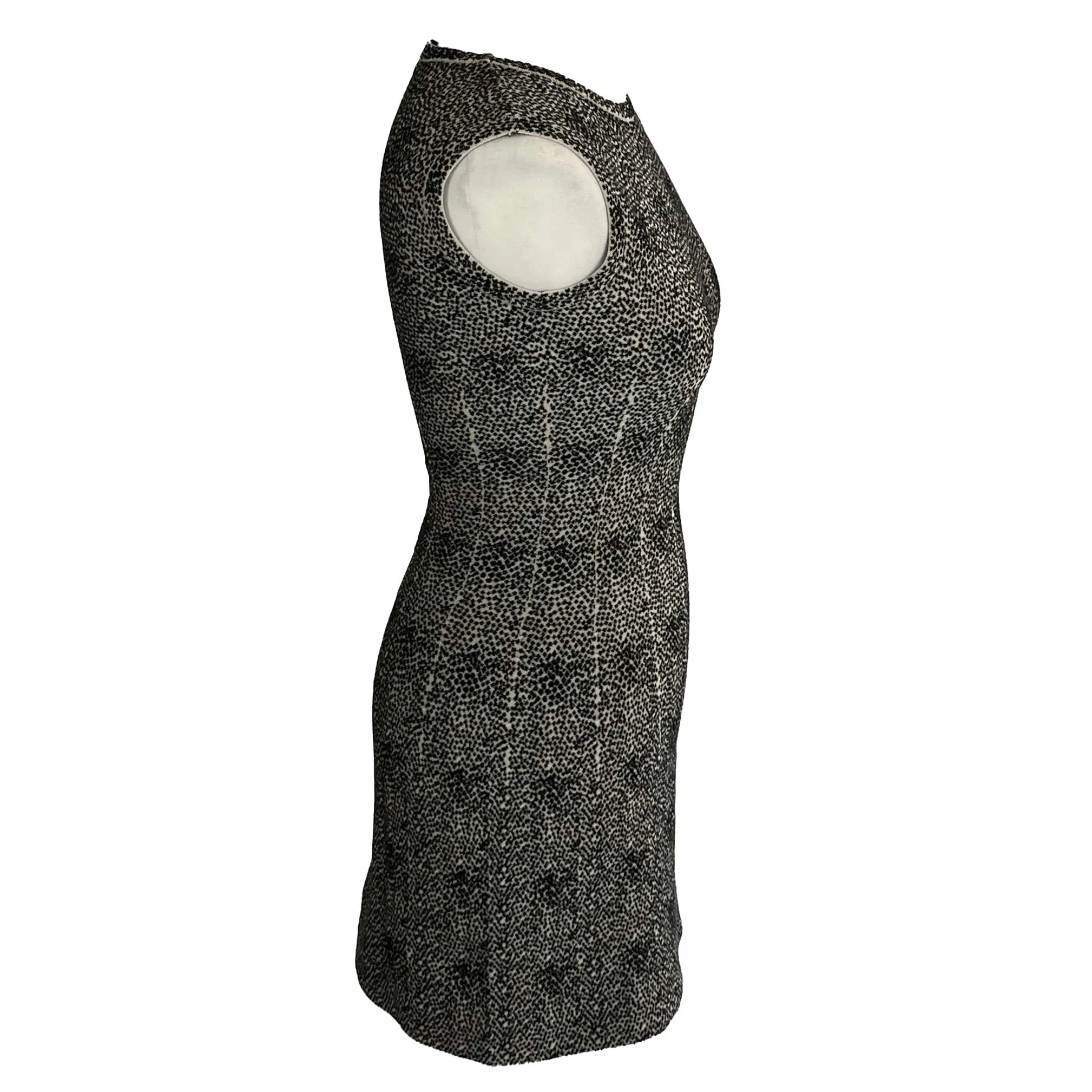 Alaia £2750 Black & White Sleeveless Knit Mini Dress XXS