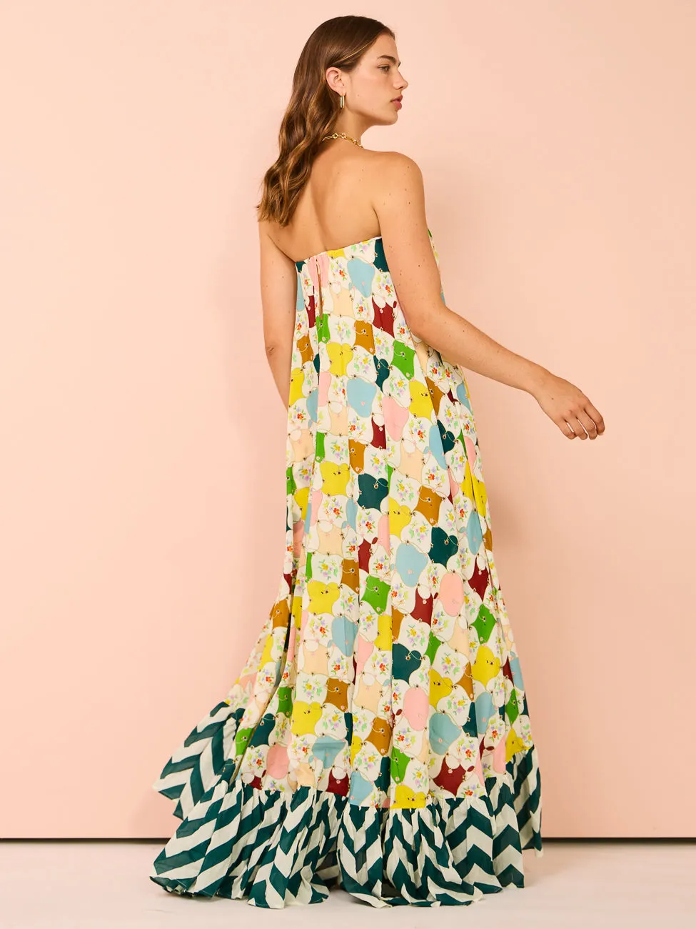 Alemais Evely Strapless Gown in Multi