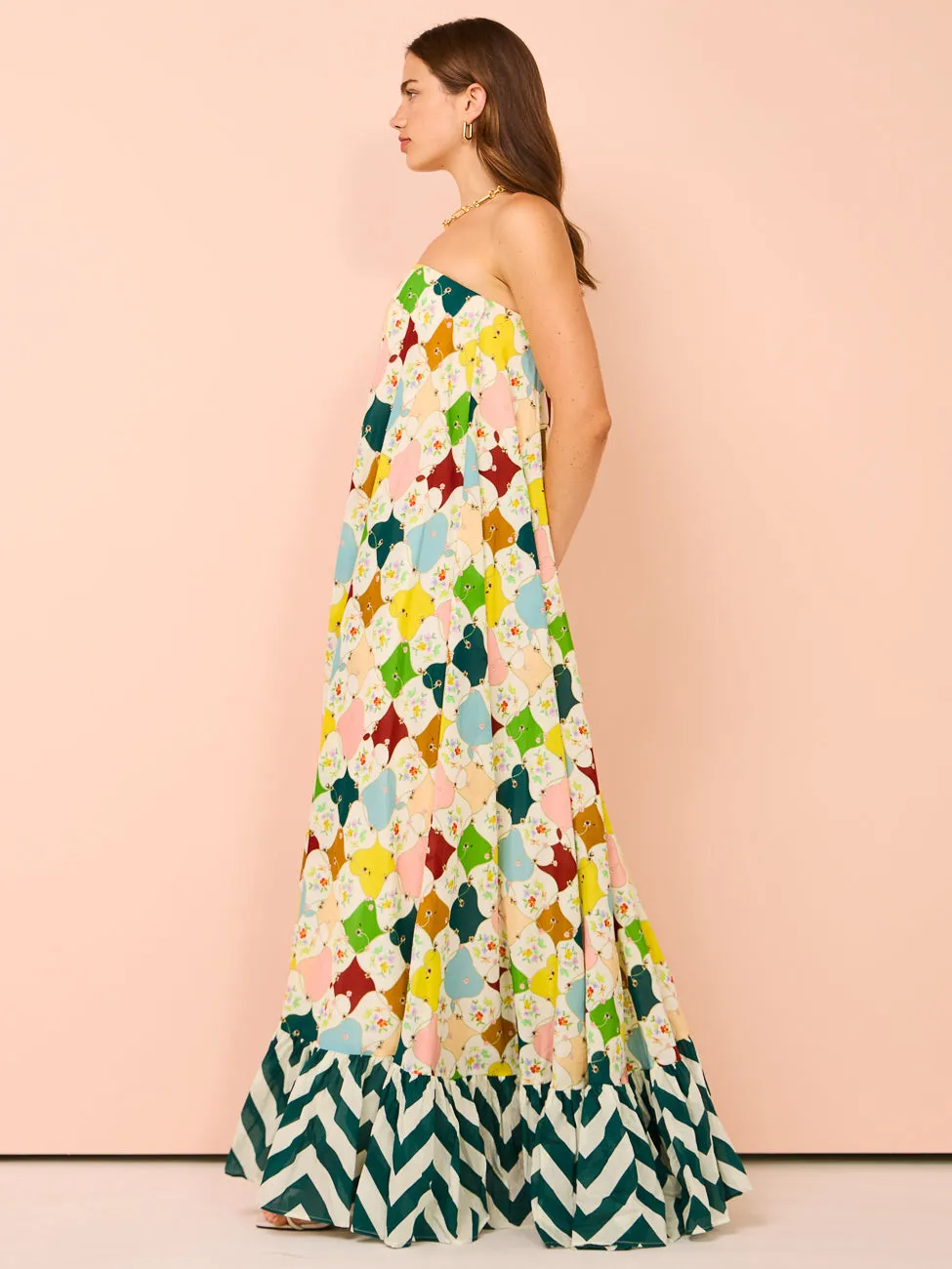 Alemais Evely Strapless Gown in Multi