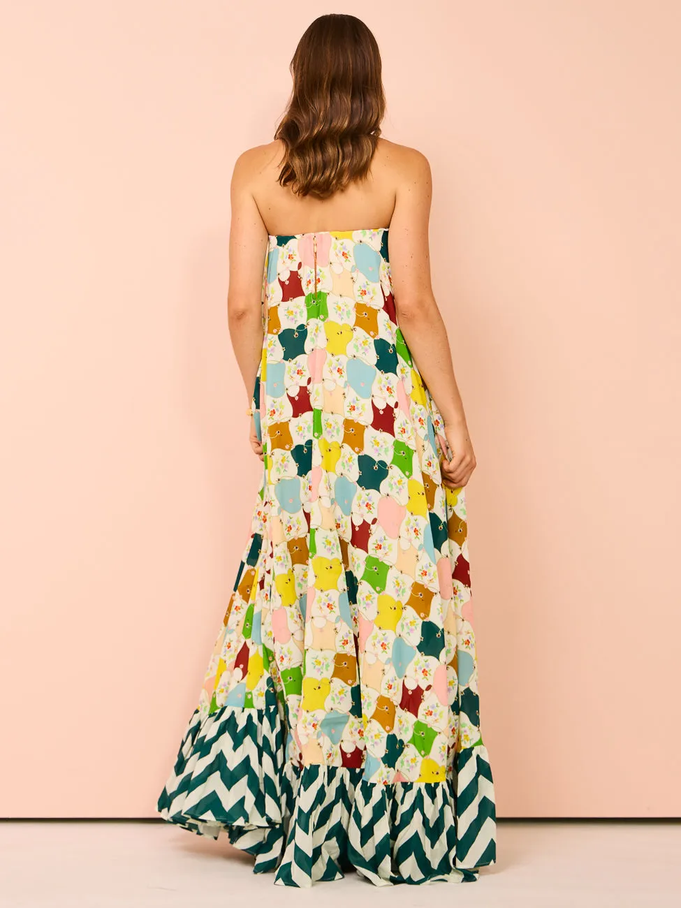 Alemais Evely Strapless Gown in Multi