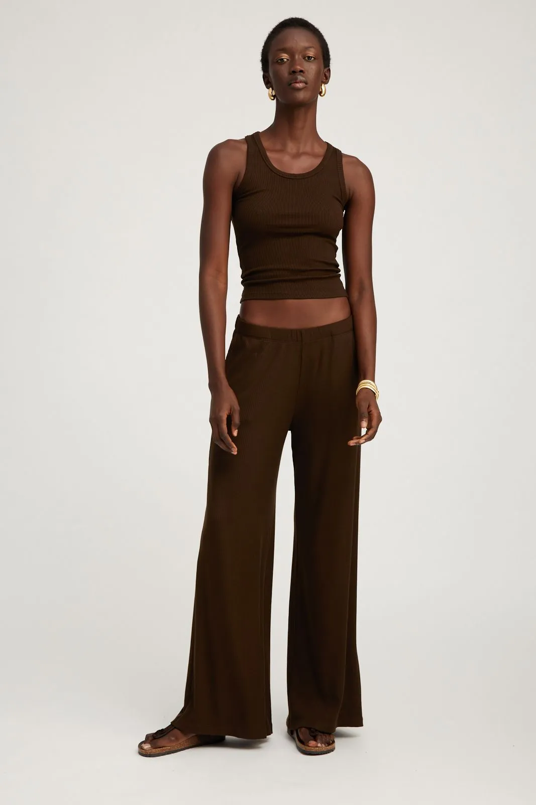 Americano Rib Wide Leg Pants