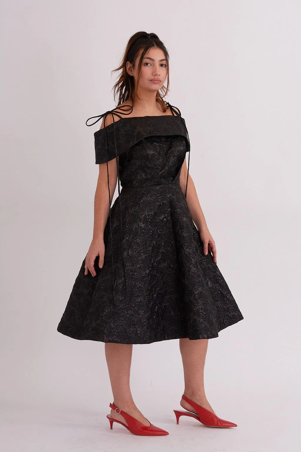 Amoura Dress Black Jacquard