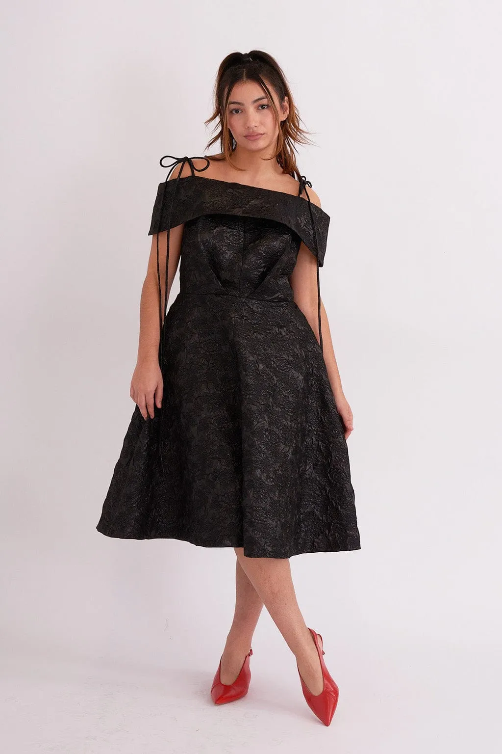 Amoura Dress Black Jacquard