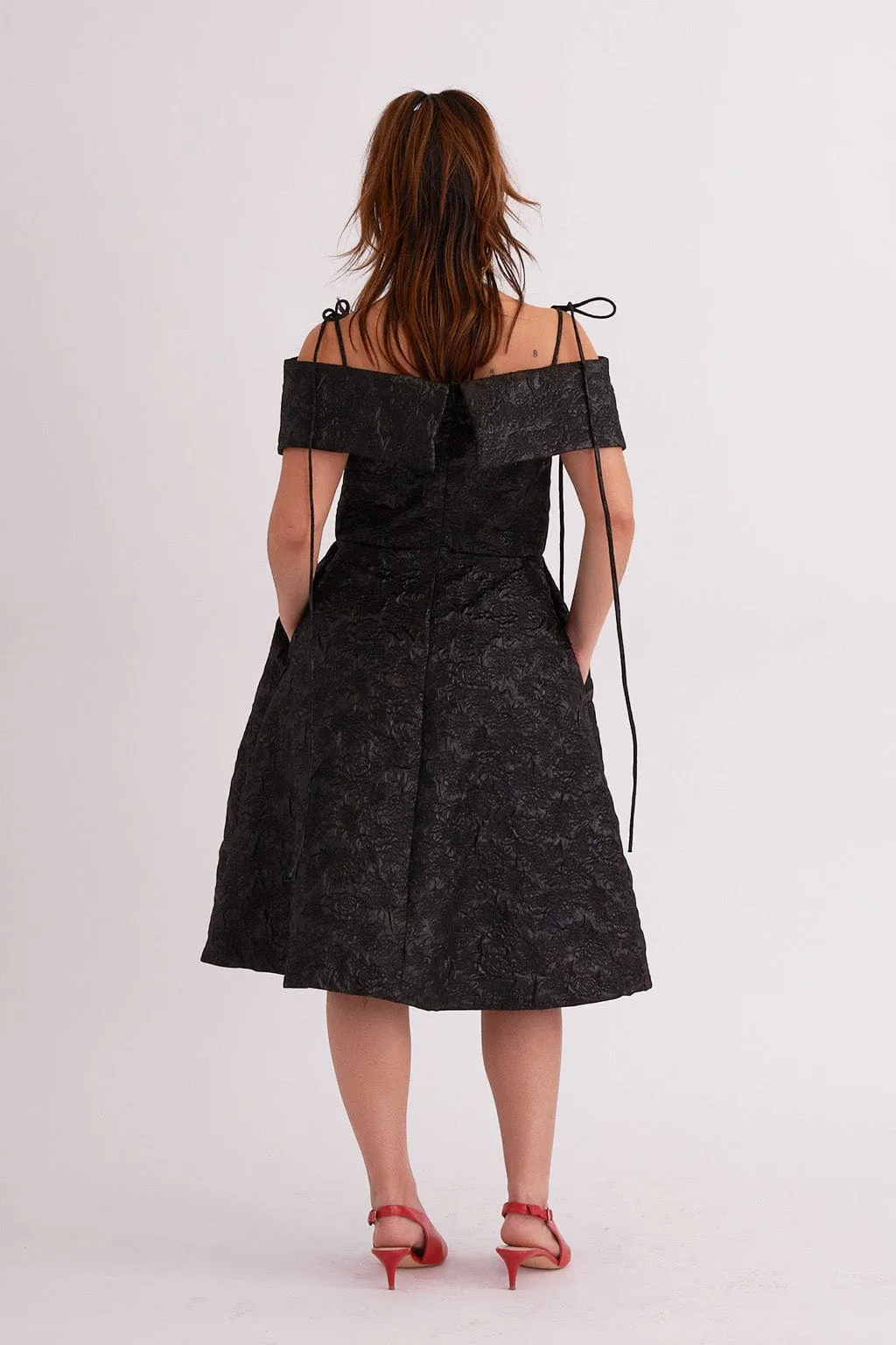 Amoura Dress Black Jacquard